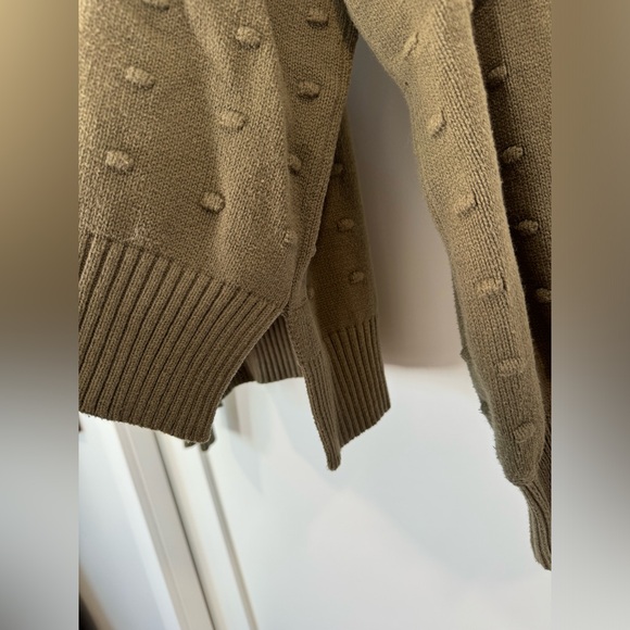 Darling Olive Green Dot Textured Sweater - Picture 5 of 5